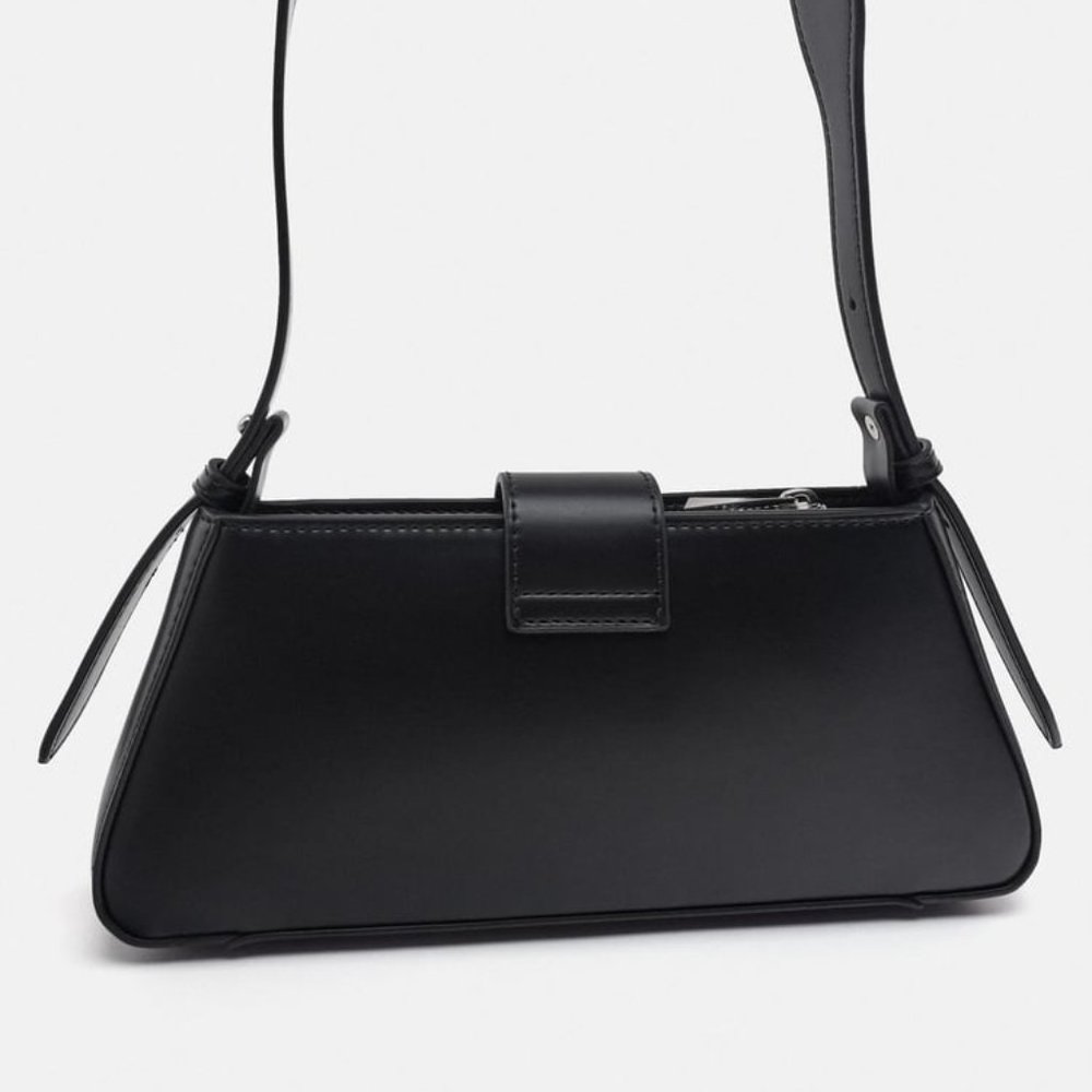 Zara Black Buckle Shoulder Bag - Picture 6 of 6
